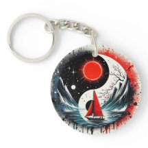 Soleil Rouge Sur Le Lac