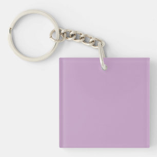 Porte-clefs Solid Pastel Lilac Carré Porte - clé acrylique