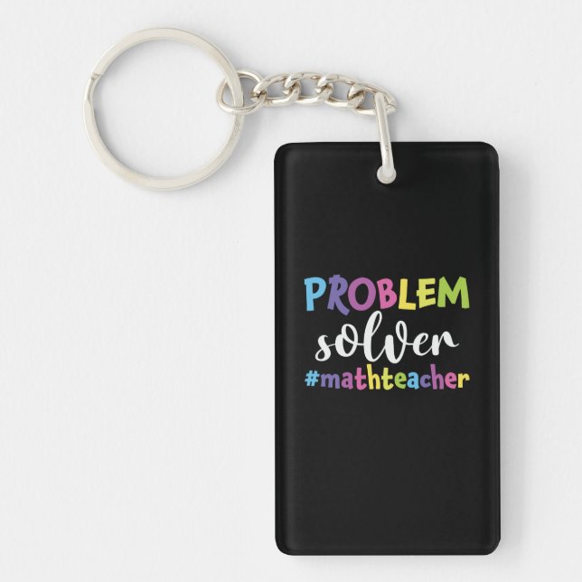 Porte-clefs Solveur du problème de l'enseignant en mathématiqu (Devant)