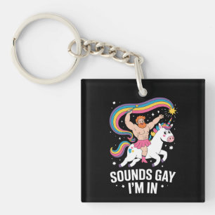 Porte-clefs Son Gay Je Suis Un Homme Qui Porte Une Jupe Licorn