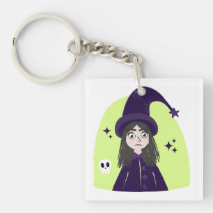 Porte-clefs Sorcière Charmante Colère Mignonne