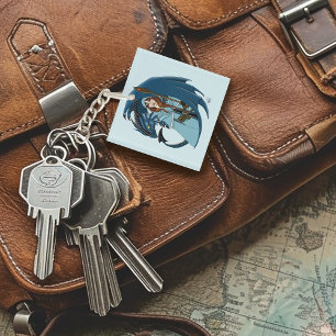 Porte-clefs Sorcière du Dragon Bleu Flocons de Neige