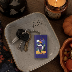 Porte-clefs Sorcière élégante d'Halloween Crâne de Sucre Viole