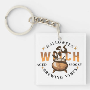 Porte-clefs Sorcière Rétro Halloween qui Brasse