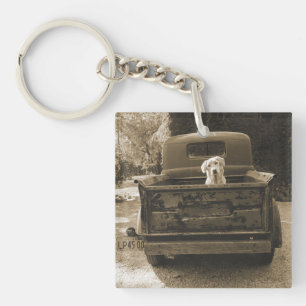Porte-clefs Sortez de Dodge - Photo de chien