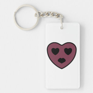 Porte-clefs Sortie visage coeur