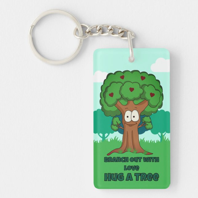 Porte-clefs Sortir Avec L'Amour Accrocher Un Arbre (Devant)