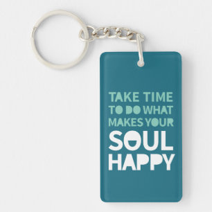 Porte-clefs Soul Happy Citations Inspirationnelles Positive Lu