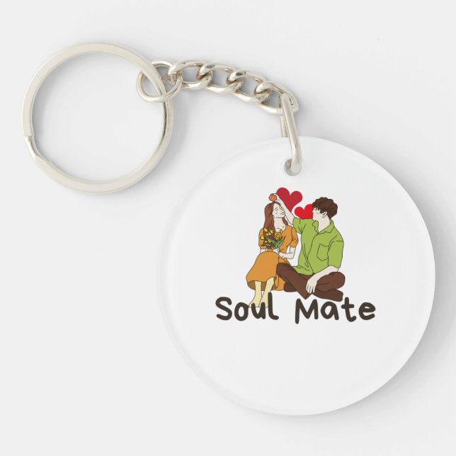 Porte-clefs Soul Mate Acrylique Porte - clé - Romantic Couple  (Devant)