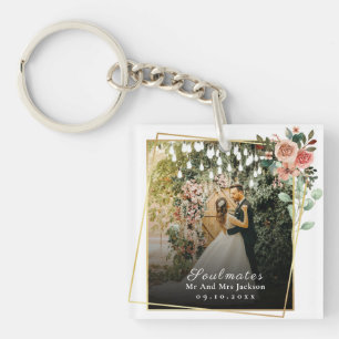Porte-clefs Soulmates I Love You mariage Photo Valentine
