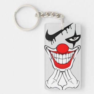 Porte-clefs Sourire de Clown Maléfique Gothique Art Horreur