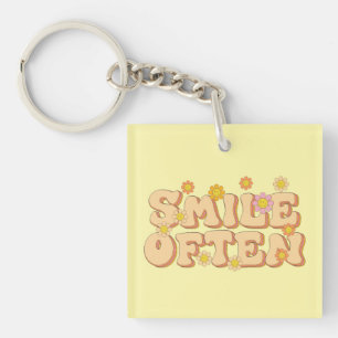 Porte-clefs Sourire inspirant Souvent Porte - clé Wordart