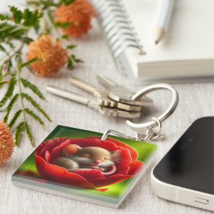 Porte-clefs Souris Bébé très mignonne Dormir
