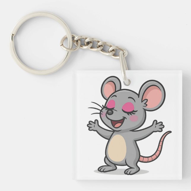 Porte-clefs Souris Cartoon Mutage sur maquillage (Devant)