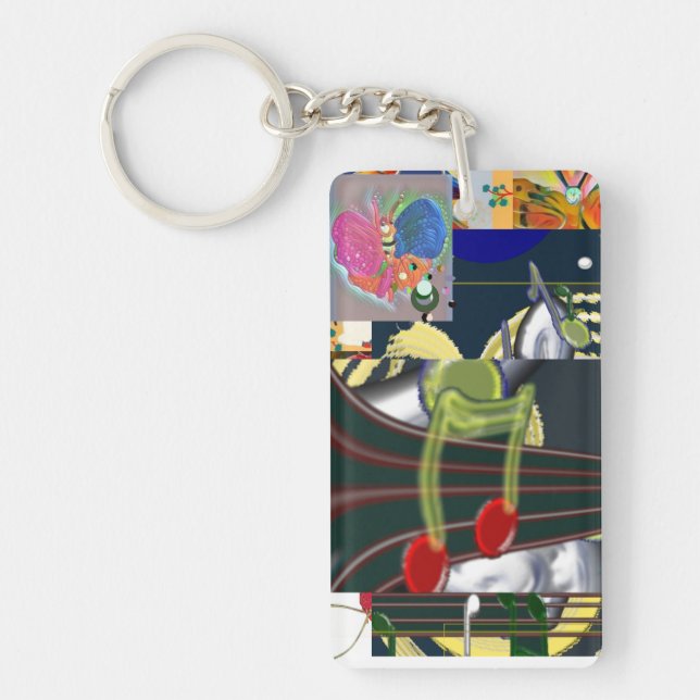 Porte-clefs Souris de musique Porte - clé acrylique (Devant)