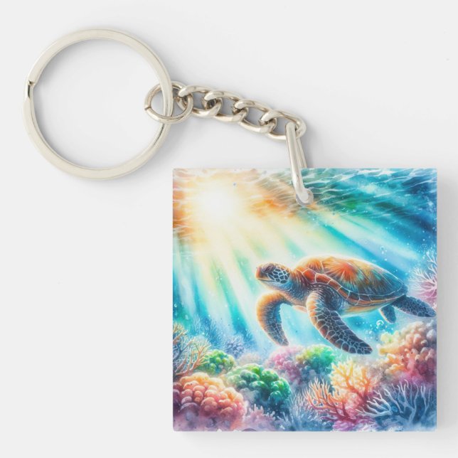 Porte-clefs Sous la tortue de mer (Devant)