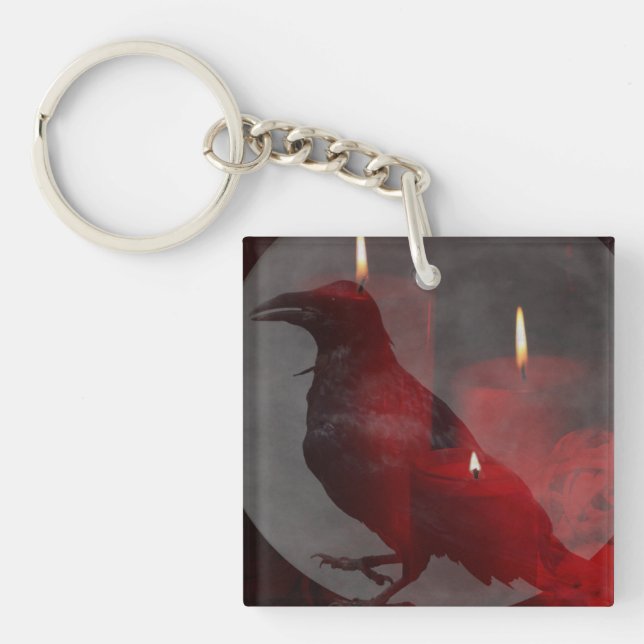 Porte-clefs "Sous votre charme en rouge" (Devant)