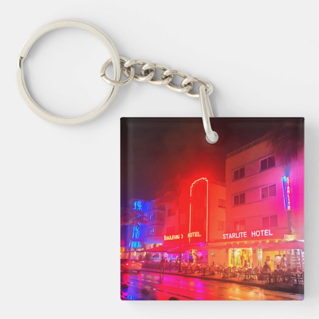 Porte-clefs South Beach, Miami, Floride Art Déco (Devant)