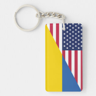 Porte-clefs Soutien américain à l'Ukraine Sherpa Blanket