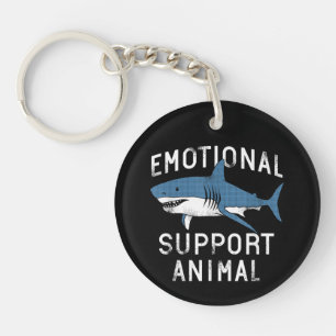 Porte-clefs Soutien émotionnel Animal drôle Effrayant Shark Pu