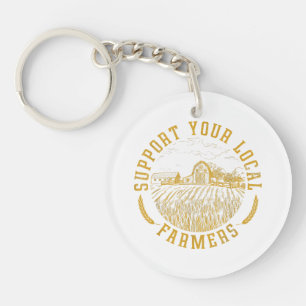 Porte-clefs Soutien vintage Vos Agriculteurs Locaux Agricole A