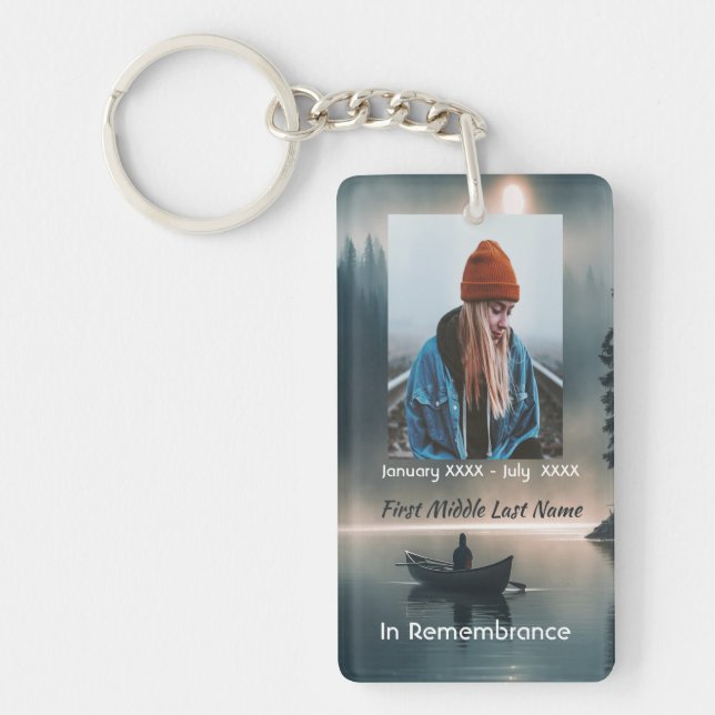 Porte-clefs Souvenir de mémoire chrétien Canoë du lac Wilderne (Devant)
