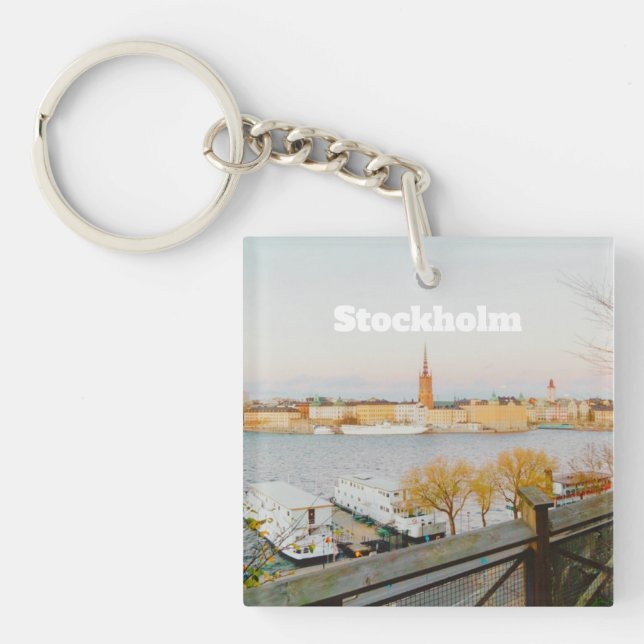 Porte-clefs Souvenir de Stockholm, Suède (Devant)