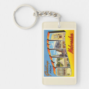 Porte-clefs Souvenir de Vintage voyage de Ne d'Omaha Nébraska