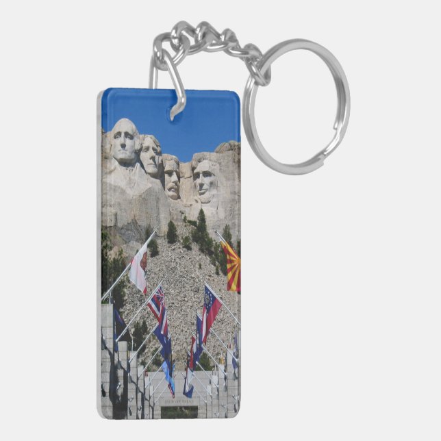 Porte-clefs Souvenir personnalisable de Mt Rushmore (Dos gauche)