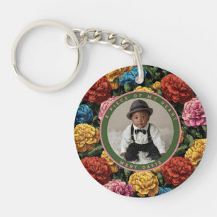 Porte-clefs Souvenir personnalisé artistique Œillet Photo