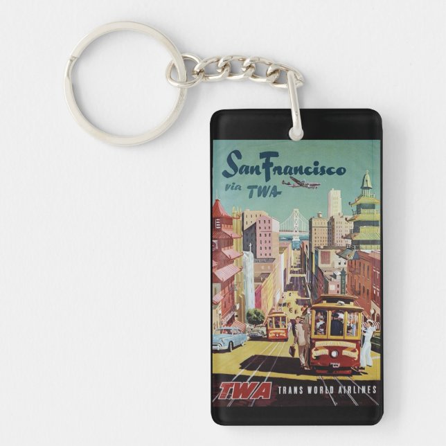 Porte-clefs souvenir vintage San Francisco (Devant)