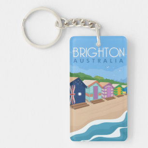 Porte-clefs souvenir voyage rétro vintage Brighton Australie
