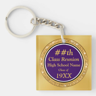 Porte-clefs Souvenirs de réunion du lycée, personnalisés