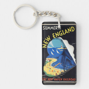 Porte-clefs Souvenirs vintage de Nouvelle-Angleterre