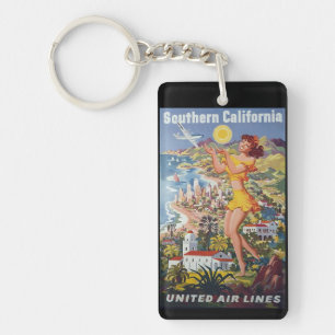 Porte-clefs souvenirs vintages de Californie