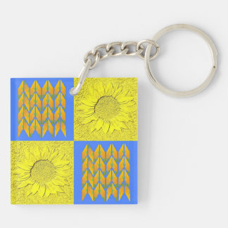 Porte-clefs Soyez avec le motif ukrainien