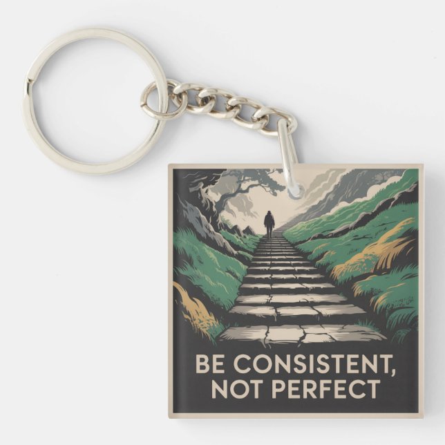 Porte-clefs Soyez cohérent, pas parfait (Devant)