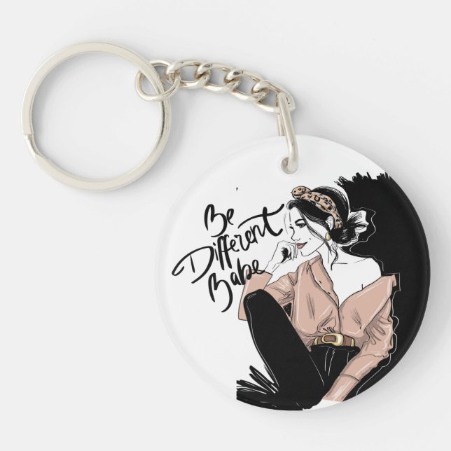 Porte-clefs Soyez différent Babe (Devant)