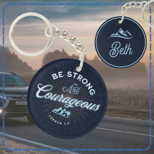 Porte-clefs Soyez fort et courageux Joshua 1:9