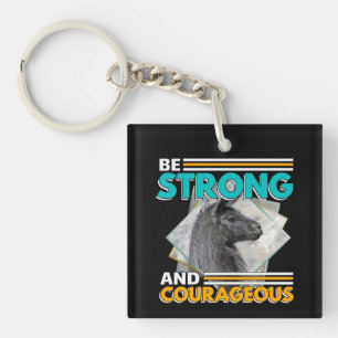 Porte-clefs Soyez forts et courageux - Llama