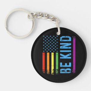 Porte-clefs Soyez Gentil Lgbt Lgbtq Fierté Gay Arc-en-ciel