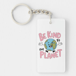 Porte-clefs Soyez gentils avec notre planète 💚