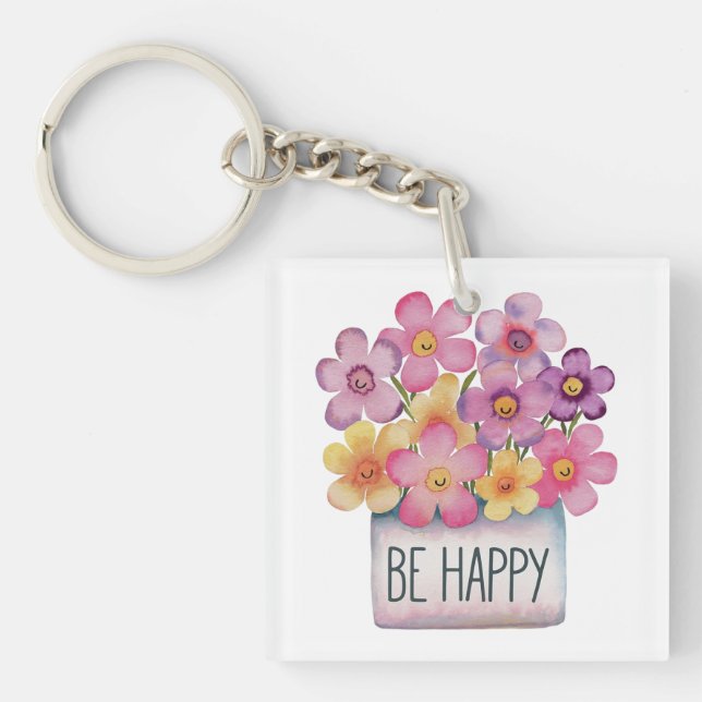 Porte-clefs Soyez heureux (Devant)