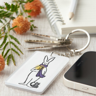 Porte-clefs Soyez le Porte - clé du lapin léger