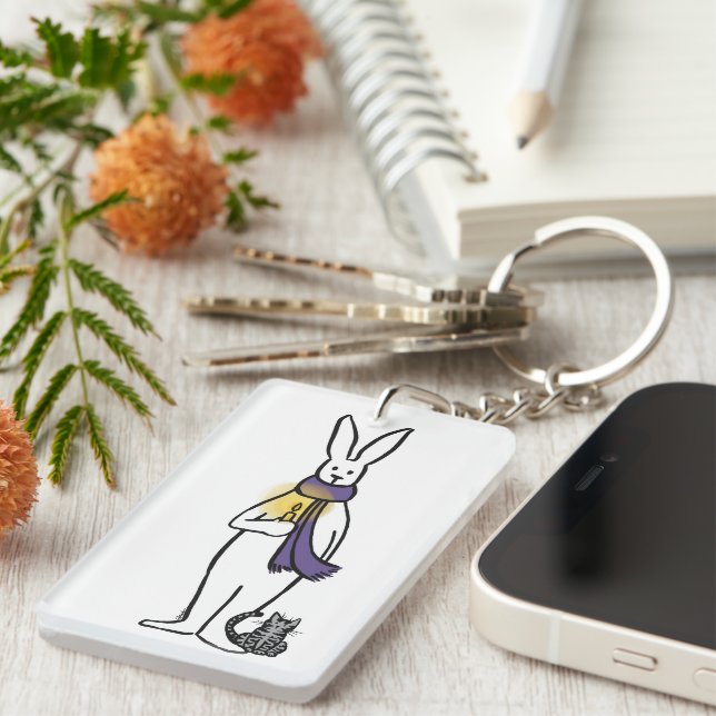 Porte-clefs Soyez le Porte - clé du lapin léger (Devant droit)