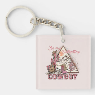 Porte-clefs Soyez Mon Cowboy Valentine Désert occidental rom
