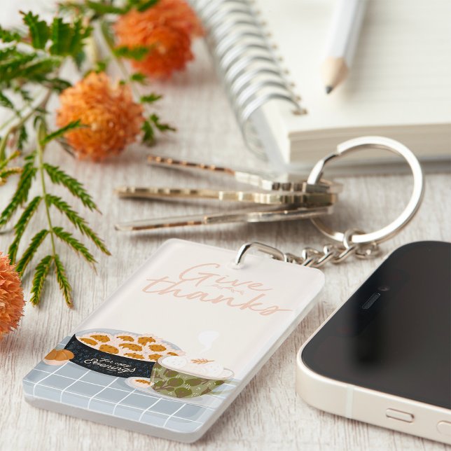 Porte-clefs Soyez reconnaissants pour les soirées douillettes  (Créateur téléchargé)
