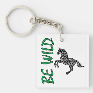 Porte-clefs Soyez Sauvage – Conception de Cheval Décoratif For