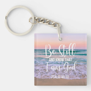 Porte-clefs Soyez toujours et sachez que je suis Dieu