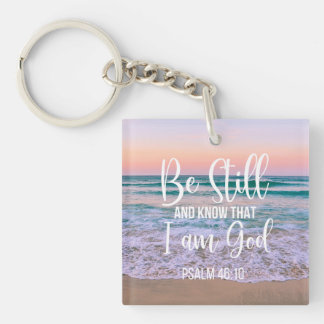 Porte-clefs Soyez toujours et sachez que je suis Dieu